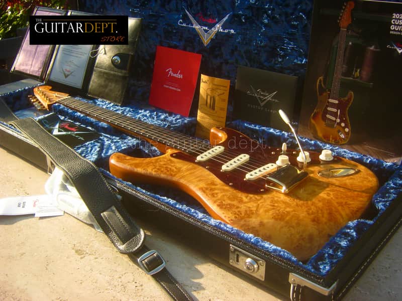 ♚ AS NEW ♚ 2022 Fender CUSTOM SHOP Artisan BURL Maple STRATOCASTER ♚AAAA ♚ EBONY ♚ Handwounds ! image 1