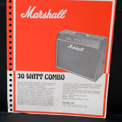 Early '70s Marshall Amplification Product Sheets & Price List image 3