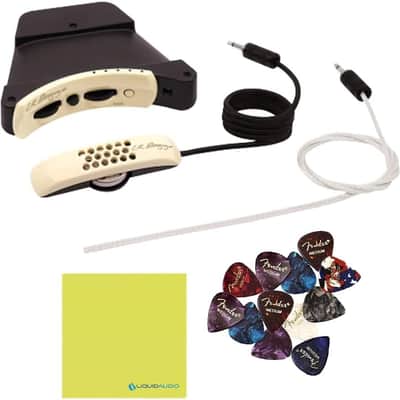 LR Baggs Anthem Acoustic Guitar Soundhole Pickup TRU-MIC and Element Pickup Bundle w/ 12x Guitar Picks and Liquid Audio Guitar Polishing Cloth - Soundhole Pickup for Acoustic Guitar, Guitar Microphone image 1
