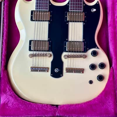 Gibson EDS-1275 Double Neck SG Electric Guitar 1990 - White image 3