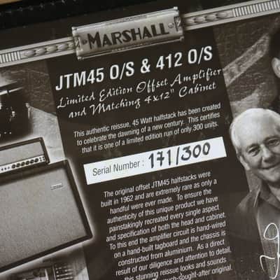 Marshall JTM45 O/S Offset Limited Edition 45-Watt 4x12" Guitar Amp Half Stack 2004 - Black / Beige image 14