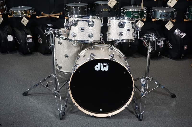 ~WOW!~ DW Collector's Series SSC Pure Maple 4-Piece 10/12/16/22" Drum Kit Set in Broken Glass FinishPly w/ Chrome Hardware