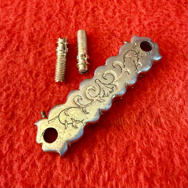 1970 Ibanez W-1000 Guitar tailpiece and studs GOLD