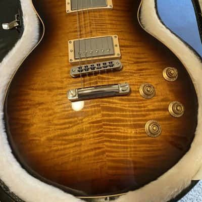 2008 Gibson Les Paul Standard Electric Guitar Std 60s Flame Top Desert Burst image 12