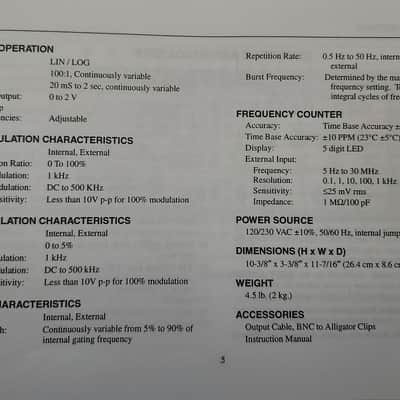 B&K Precision 4040 20 MHz Sweep/Function Generator 1995 image 7