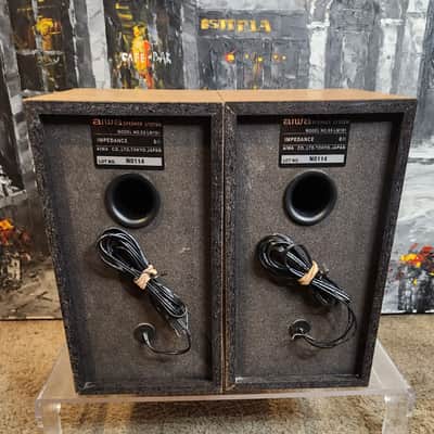 Aiwa Aiwa SX-LM191  pair of compact, wired vintage bookshelf speakers 90s  - Oak wood veneer image 6
