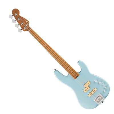 Charvel ProMod San Dimas PJ IV 4-String Right-Handed Bass Guitar with Caramelized Maple Fingerboard and Neck (Sonic Blue) image 3