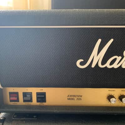 Marshall JCM100/50W Model 2555 2-Channel 100-Watt Guitar 1988 Original Vintage Amp Head 1988 - 1990 - Black image 2