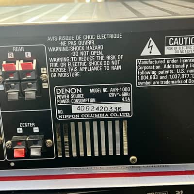 Denon AVR-1000 5.1 Ch 70W Receiver w/ Remote, Box, Instructions; Tested SEE VIDEO image 8