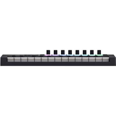 Novation Launchkey Mini 25 MK4 USB MIDI Keyboard Controller (25 Mini Keys) Bundle with Auray FP-P1L Universal Piano-Style Sustain Pedal and Hosa Mid-310 Black 10 ft. Midi cable image 5