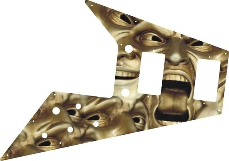 Pickguard Pick Guard Scratchplate Graphic Gibson Flying V Guitar Tongue Tied NEW image 1