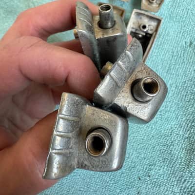 Ludwig Lot of 10 Vintage Large Classic Bass Drum Lugs item # 2243 50s - Nickel image 10