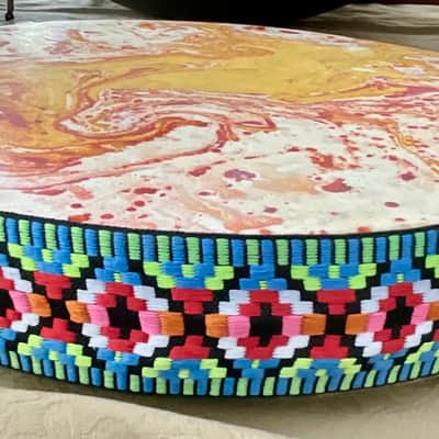 Hand Painted Elemental Two-Sided 16" x 2" Rain Drum image 2
