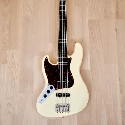 2006 Fender Jazz Bass V 5 String JBV Olympic White Left Handed Japan CIJ image 2