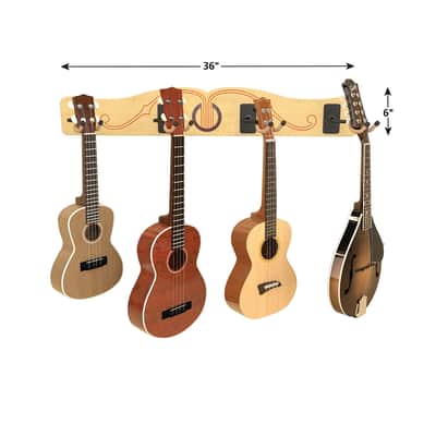 4 Ukulele & Mandolin Wall Rack - The Pro-File­™ | Wall Mounted Multi Hanger | Made in U.S.A. image 7