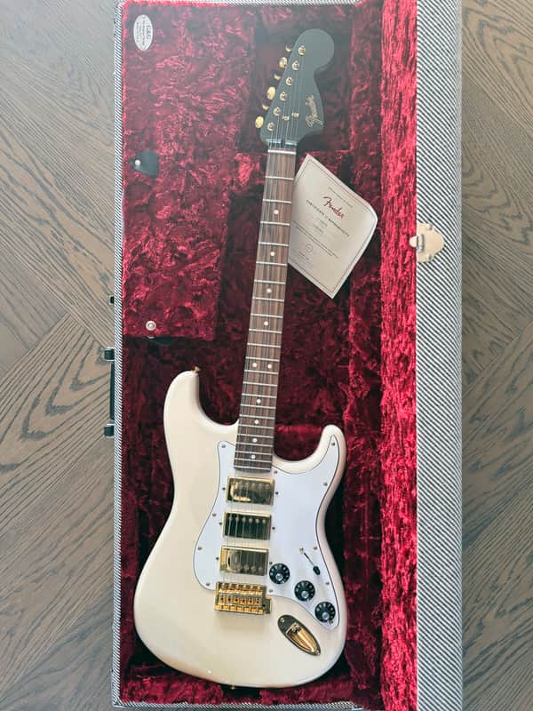 Fender Limited Edition Mahogany Blacktop Stratocaster HHH 2019 - Olympic White image 1
