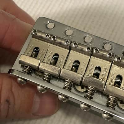1990's Fender USA Eric Clapton Signature Stratocaster 6 Post Chrome Tremolo Bridge & Arm image 15