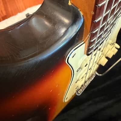 1966 Fender Stratocaster | Original 3-Tone Sunburst | All Original | Grey Bottom Pickups (Brad Gillis Collection) image 11