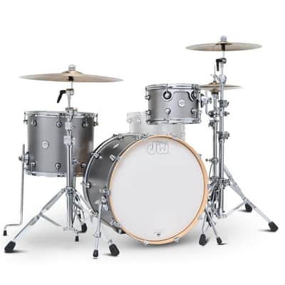DW Design Series Limited Edition 3pc Maple Shell Pack - Titanium Satin Matte Lacquer | 12", 16", 22" image 10