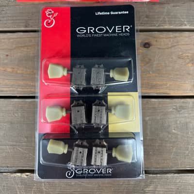 Real Life Relics Grover 135N Deluxe Vintage 3x3 Keytstone Tuners Nickel.   (N2)