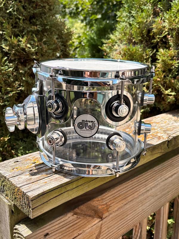 DW Design Series Acrylic 7x8" Rack Tom 2015 - Present - Clear Acrylic image 1