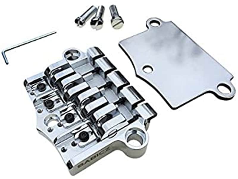 Babicz Full Contact Hardware ORIGINAL SERIES FCH 3PT BASS BRIDGE, 4 String W/SHIM, chrome image 1