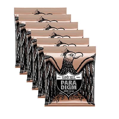 Ernie Ball 2080 Phosphor Bronze Paradigm Acoustic, Extra-Light - 6PK - #P02080-6 image 1
