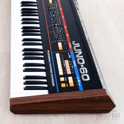 1983 Roland Juno-60 Vintage Analog Synthesizer Keyboard w/ Case, Serviced image 8