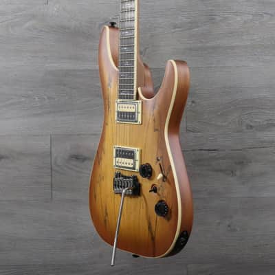 Schecter C-1 Exotic Spalted Maple 2020 - Present - Satin Natural Vintage Burst image 4