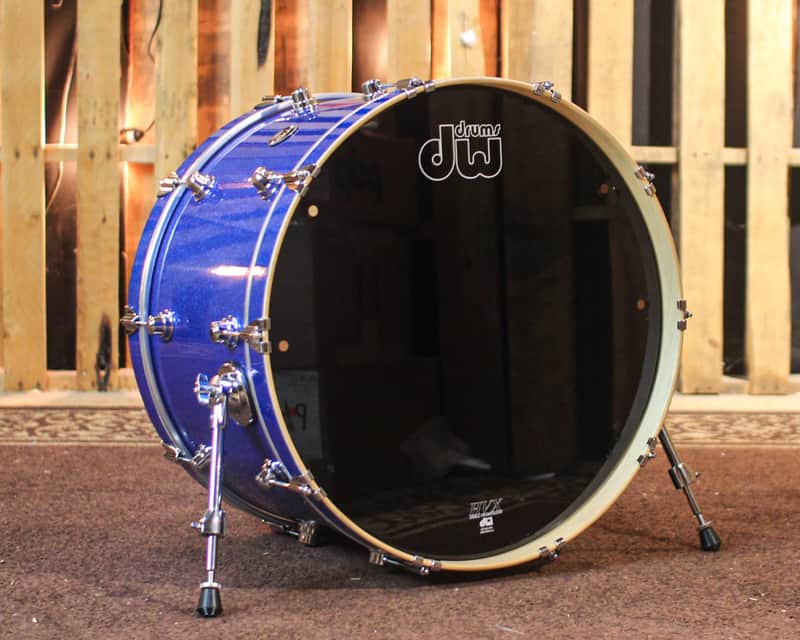 DW Performance Blue Sparkle Bass Drum - 14x24 image 1