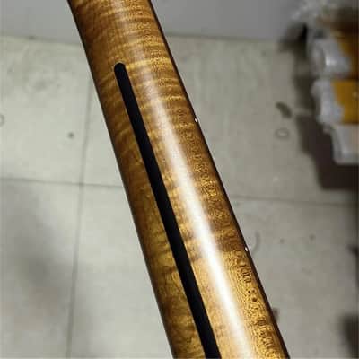 24 Fret Roasted Flame Maple Electric guitar neck 25.5inch rosewood Satin Parts image 4