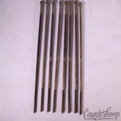 Ludwig 8x 12"Tension T-Rods 15"Snare/Floor Tom Drum Vintage 60s Nickel Hardware image 4
