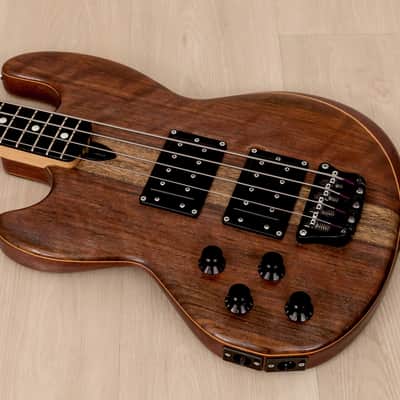 1982 Electric Wood Limited Wal Mk1 Pro Left-Handed Vintage Bass w/ Case, Paperwork image 9