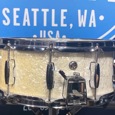 Final Cry - 6x14" 10-Lug Wood Snare Drum - White Marine Pearl image 9