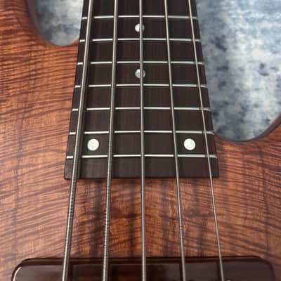 Fodera Monarch 19mm 34” scale 2012 - Koa Acrylic Satin image 11