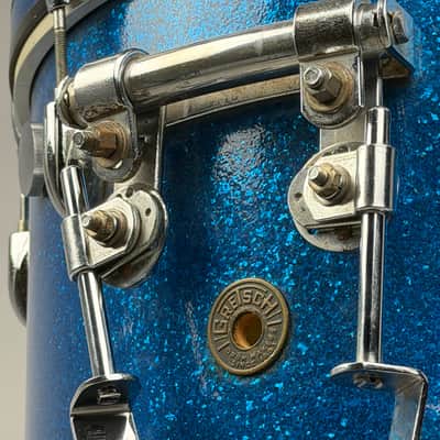 Gretsch 20/12/12/16" 60's Round Badge Drum Set - Blue Sparkle image 12