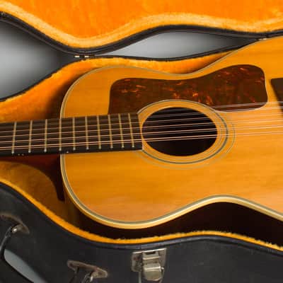 Guild  F-312 12 String Flat Top Acoustic Guitar (1970), ser. #AS-544, black hard shell case. image 14