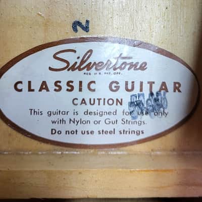 Vintage 1967 Silvertone Classical Guitar Model 660 Kay Built Natural New Strings Original Hard Shell Case image 4