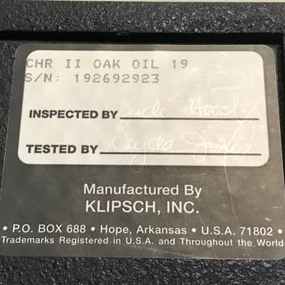 Klipsch Chorus II Speakers Pair Oiled Oak image 15