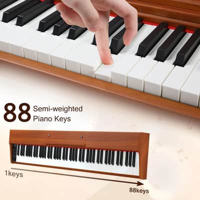 Piano 88 Key Full Size Semi Weighted Electronic Keyboard Piano Set image 2