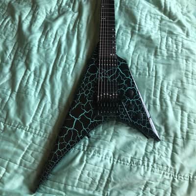 Ormsby Metal V 7 2021 Azure Crackle w/ Upgraded Floyd Rose and Screws Orginal Owner and Hard Case Rare Limited Run image 1