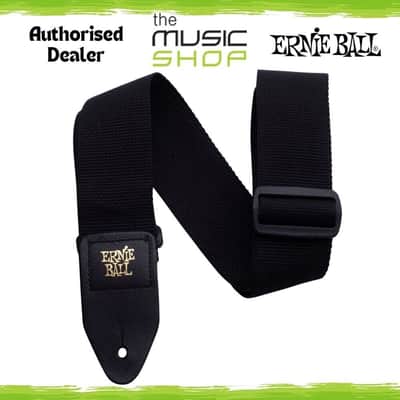 Ernie Ball Polypro Black Adjustable 2" Guitar/Bass Strap - 4037 (Poly Pro) image 1