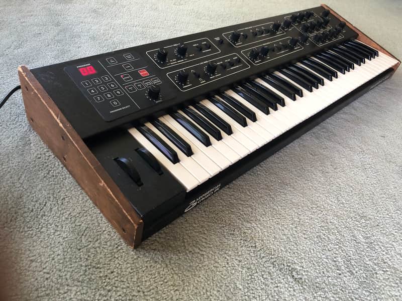 Sequential Prophet 600 61-Key 6-Voice Polyphonic Synthesizer 1982 - 1985 - Black with Wood Sides image 1