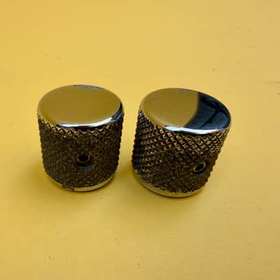 1975 Fender Precision Bass Knobs (Pair) Chrome image 5