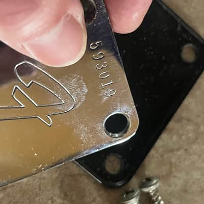 1975 Fender guitar neck plate Jazz Precision Mustang bass Telecaster image 2