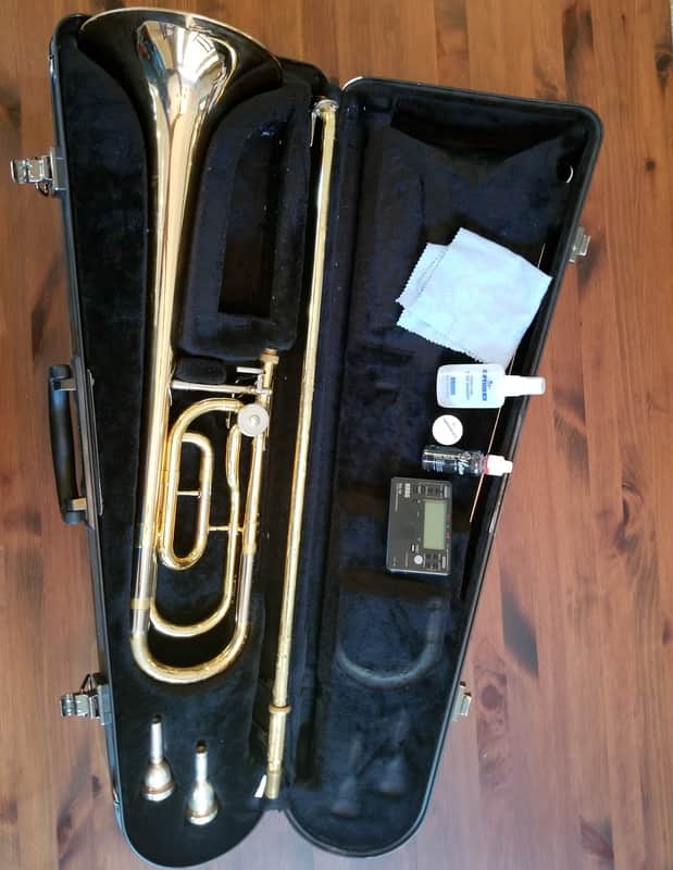 Yamaha YSL-448G Intermediate Bb/F Trombone 2010s - Lacquered Brass image 1