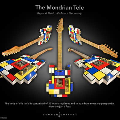 Custom Mondrian Tele by Conner Guitart image 6
