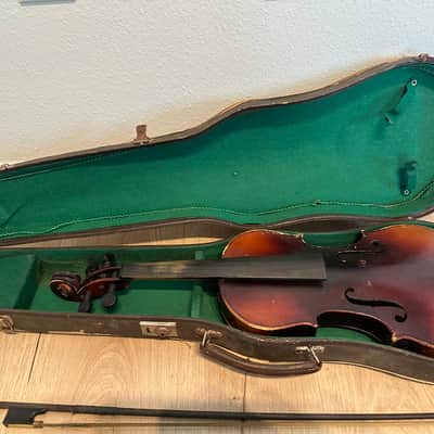 Antonius Stradivarius Full Size 4/4 Violin & Case Early 1900's Natural Wood As-Is image 3