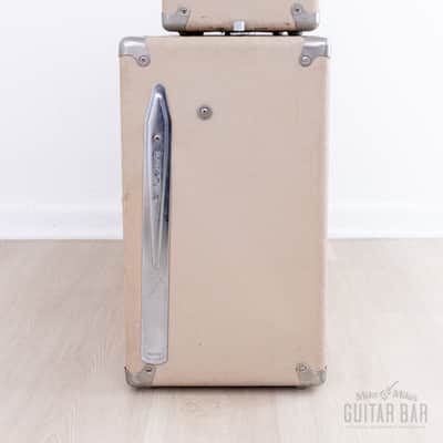 1964 Fender Bassman 6G6-B Tuxedo Brown Panel Blonde Vintage Piggyback Tube Amp, 100% Original w/ Oxford 12M6 image 5