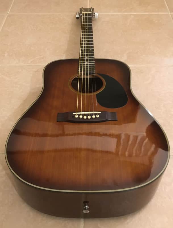 Vintage Kay Acoustic Guitar Dreadnought Star-Ter Model K507 1980's